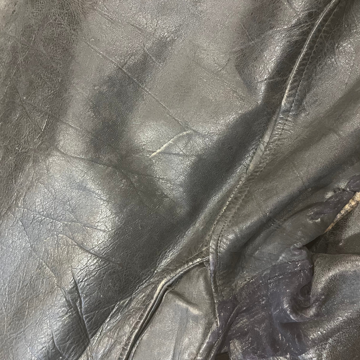 Vintage Front Quarter Horse Hide Leather Jacket