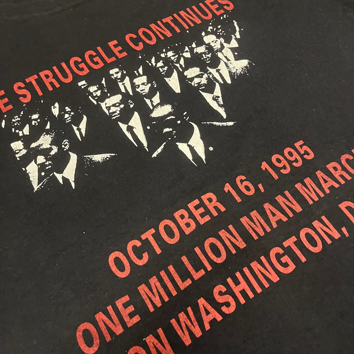 Vintage One Million Man March &quot;Washington, DC&quot; 1995 T-Shirt