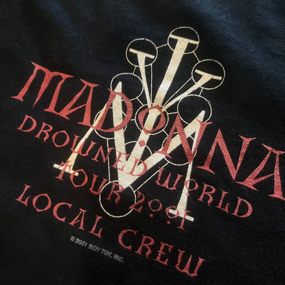 Vintage Madonna &quot;Drowned&quot; Local Crew &#39;01 T-Shirt