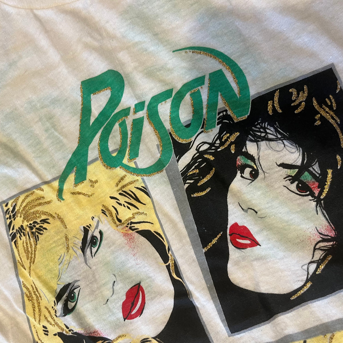 Vintage Poison &quot;Look What The Cat Dragged In!&quot; Enigma Records T-Shirt
