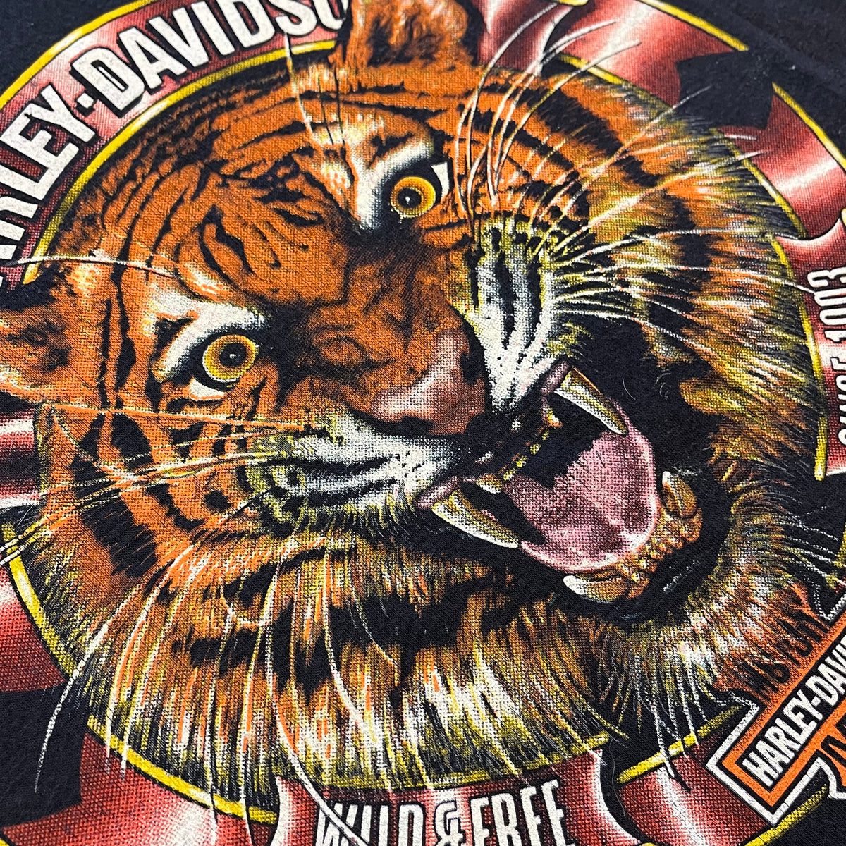 Vintage Harley-Davidson "Wild & Free" Downman Road New Orleans, LA Cut Shirt