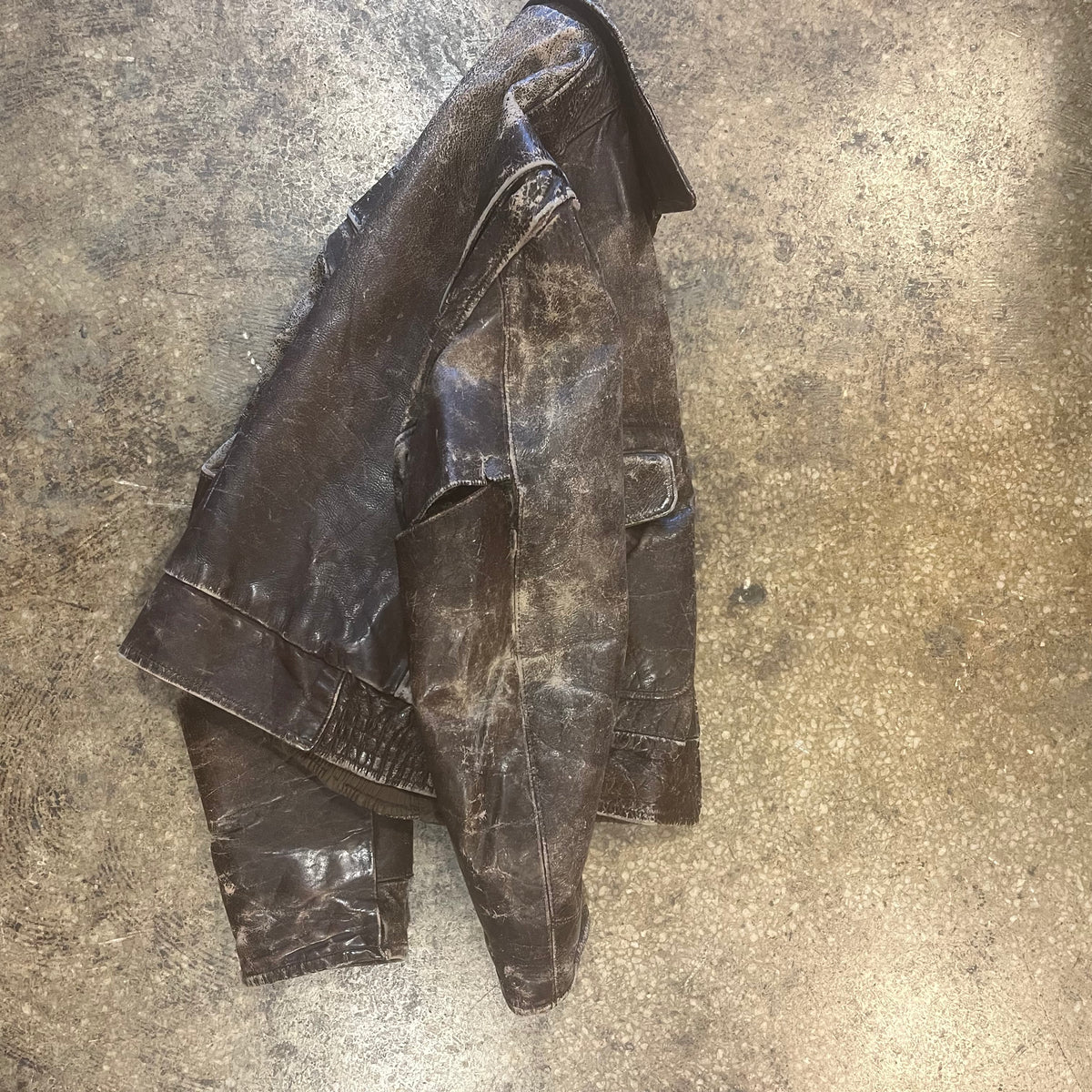 Vintage Front Quarter Horse Hide Leather Jacket By Campus