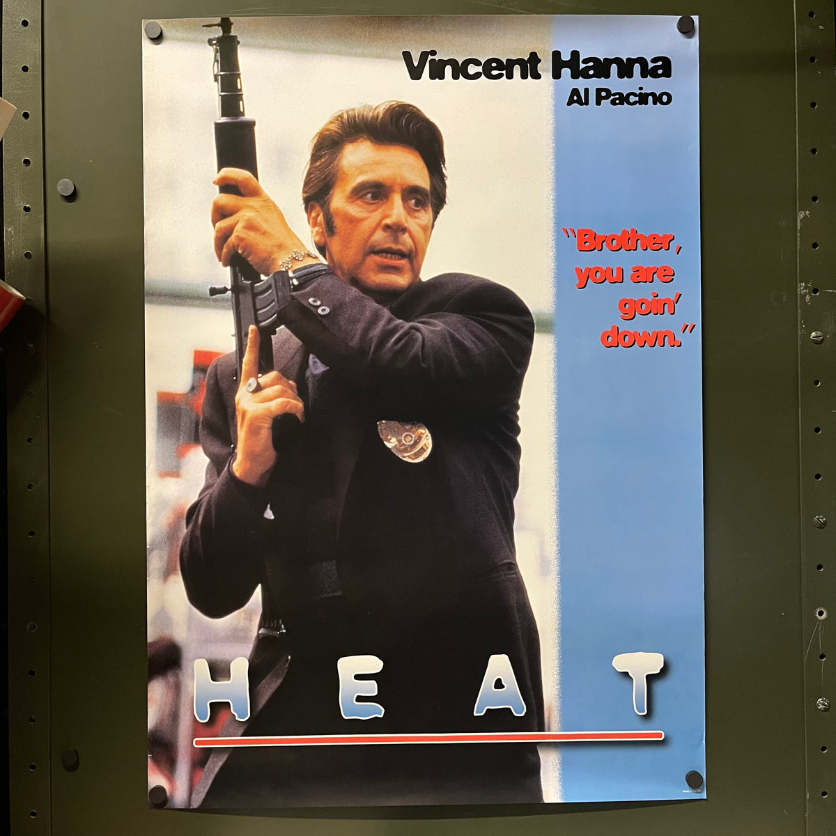 Vintage Heat "Vincent Hanna" Al Pacino Promotional Movie Poster