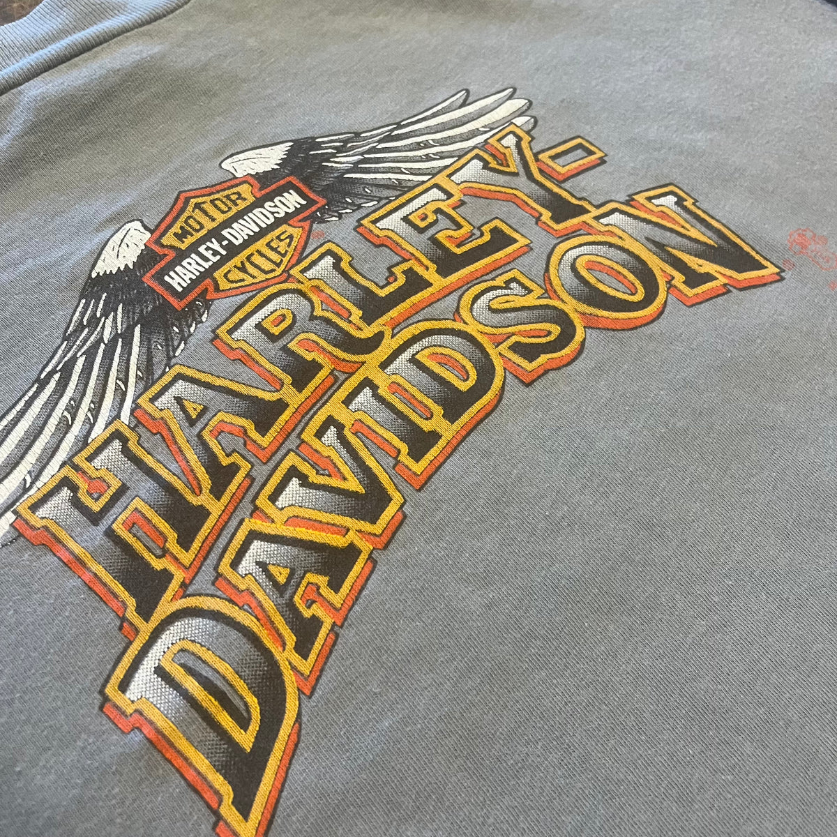 Vintage Harley-Davidson "3D Emblem" Flying Eagle Biker Boutique Hampstead, MA Long Sleeve Shirt