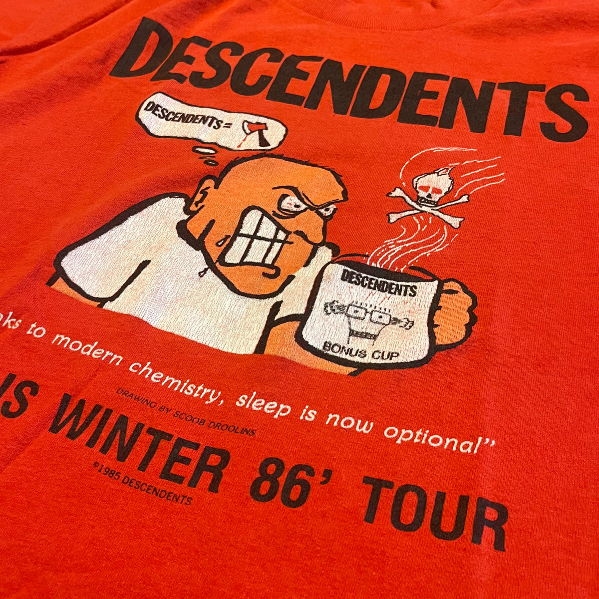 Vintage Descendents &quot;Bonus Winter Tour 86&#39;&quot; Tour T-Shirt