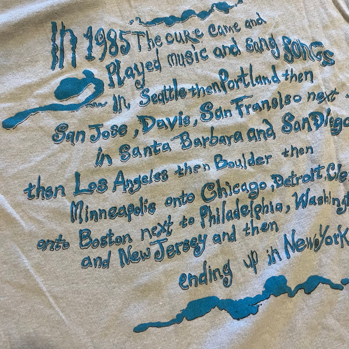 Vintage The Cure &quot;Half An Octopus&quot; Tour T-Shirt