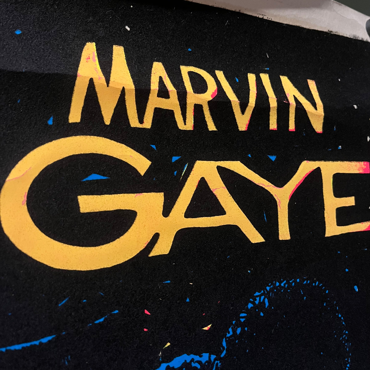Vintage Marvin Gaye "Let's Get It On" Black Light Poster