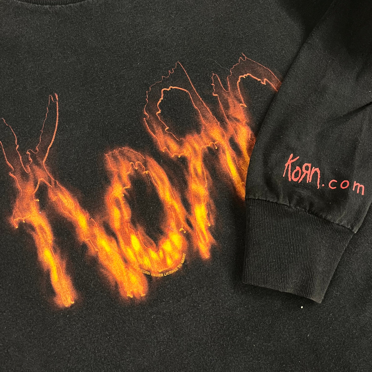 Vintage Korn.com &quot;Flame&quot; Long Sleeve Shirt