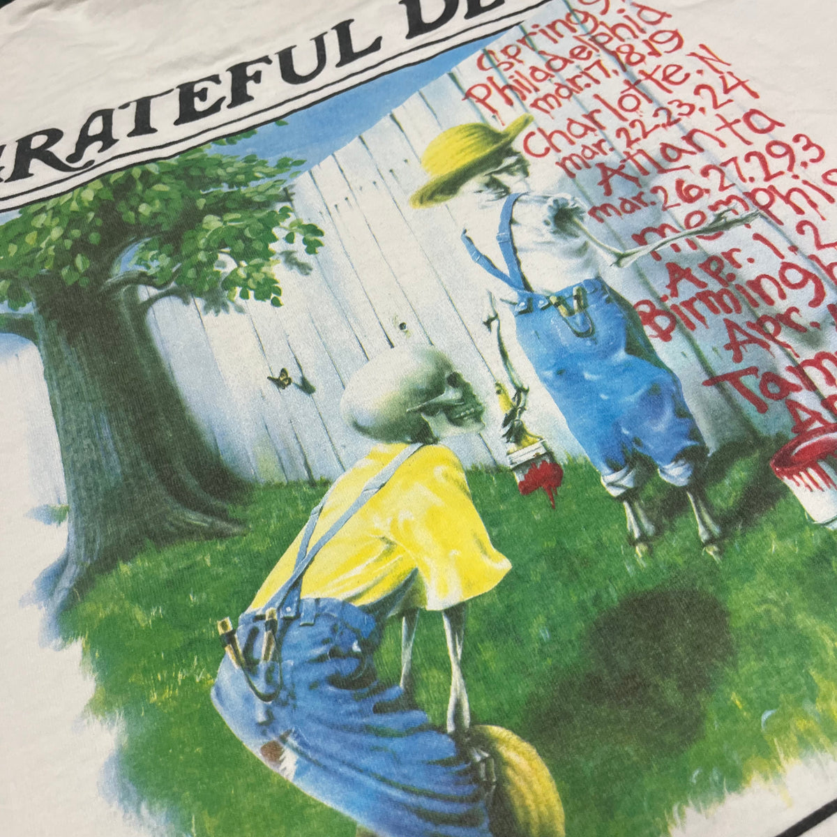 Vintage Grateful Dead &quot;Mark Twain&quot; Huckleberry Richard Biffle T-Shirt