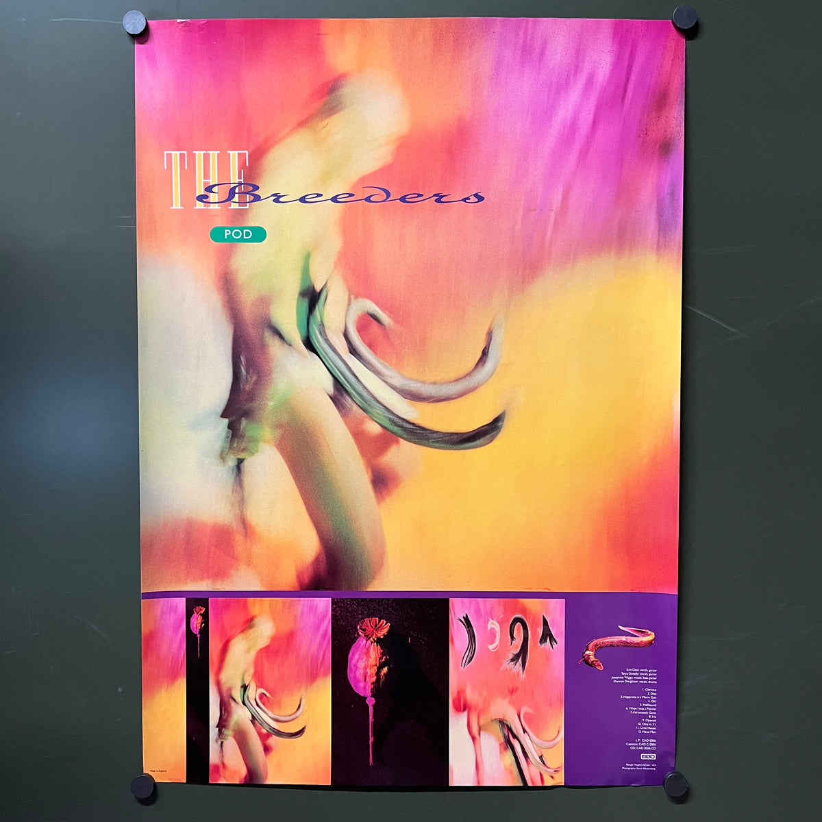 Vintage The Breeders "4AD" Pod Promotional Poster
