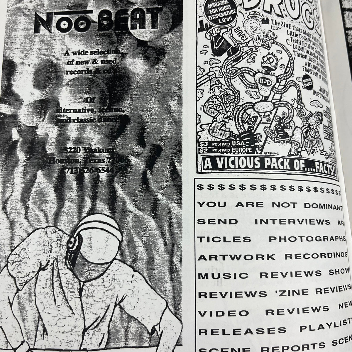 Vintage Thora-Zine &quot;Issue Number 1&quot; Underground Media Monitor Fanzine
