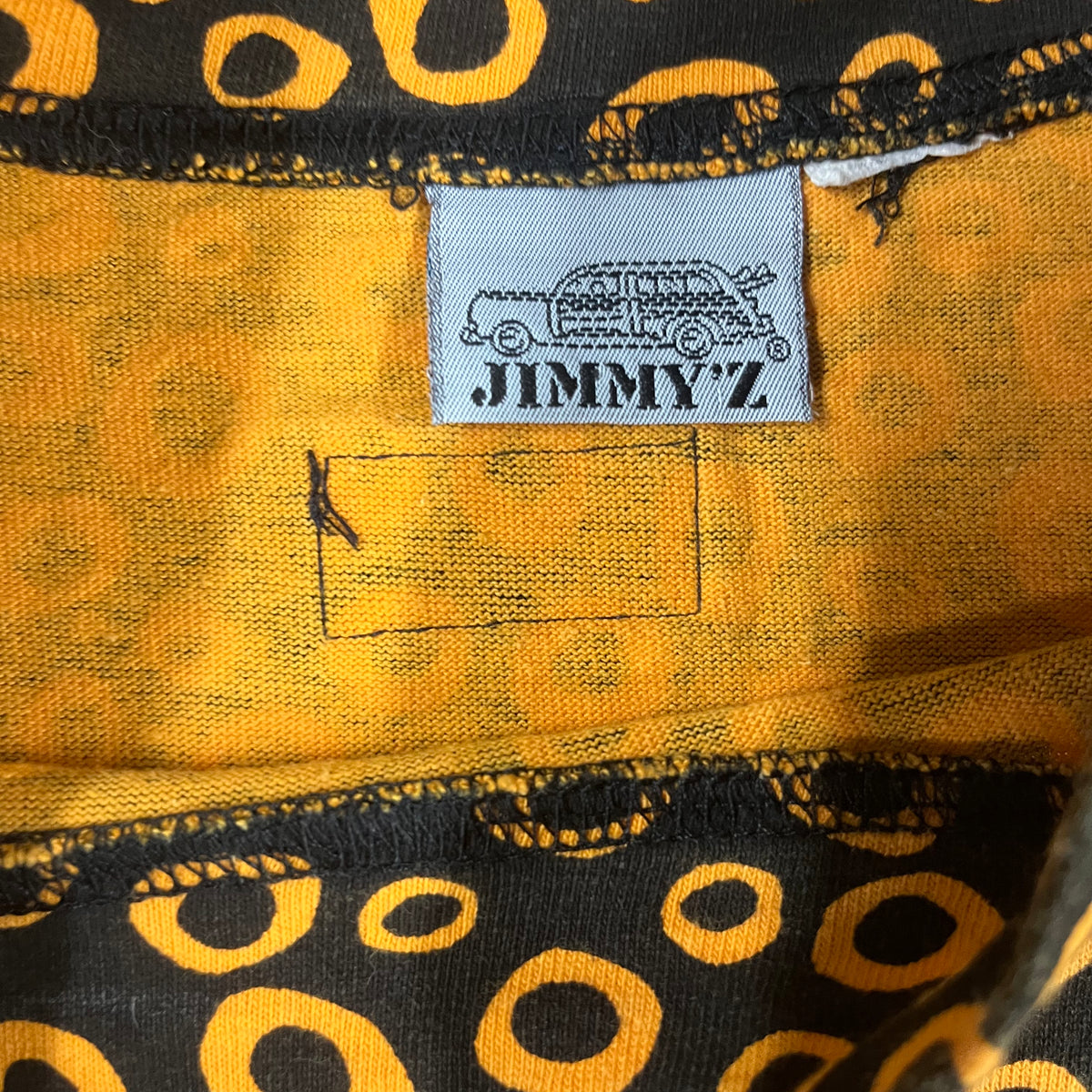 Vintage Jimmy&#39;z &quot;All Over Print&quot; Mock Neck T-Shirt