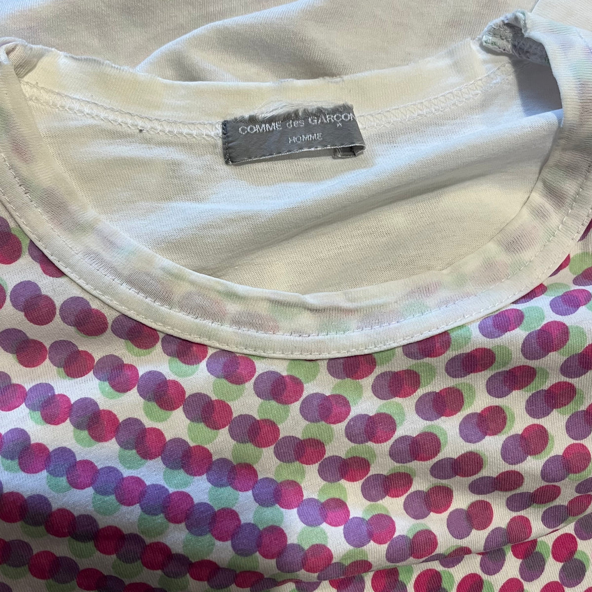 Vintage Comme Des Garçons Homme "AD2000" Polka Dot Cut & Sew T-Shirt