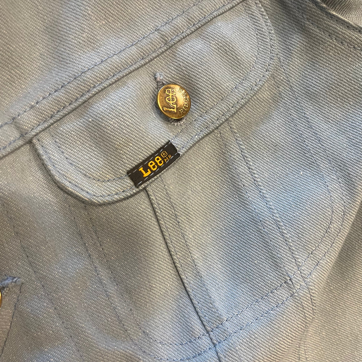 Vintage Lee Riders &quot;Sanforized 101-J&quot; Baby Blue Workwear Jacket