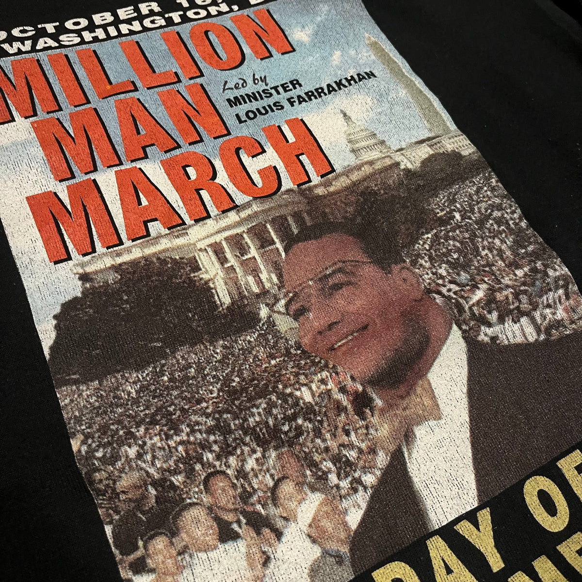 Vintage Louis Farrakhan &quot;Million Man March&quot; Crewneck Sweatshirt