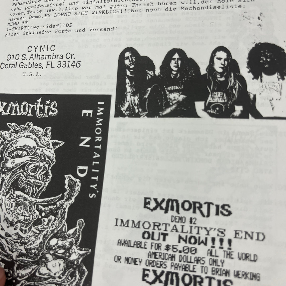 Vintage Throatgrind &quot;Doom Snake Cult Rotting Christ Cynic&quot; Underground Magazine