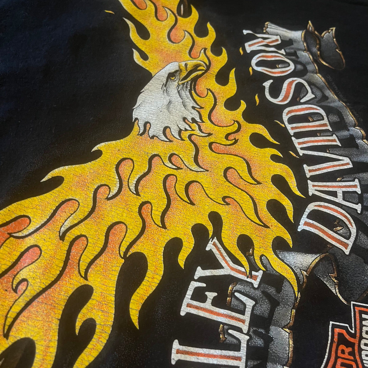Vintage Harley-Davidson "Flame Eagle" Greensboro, NC T-Shirt