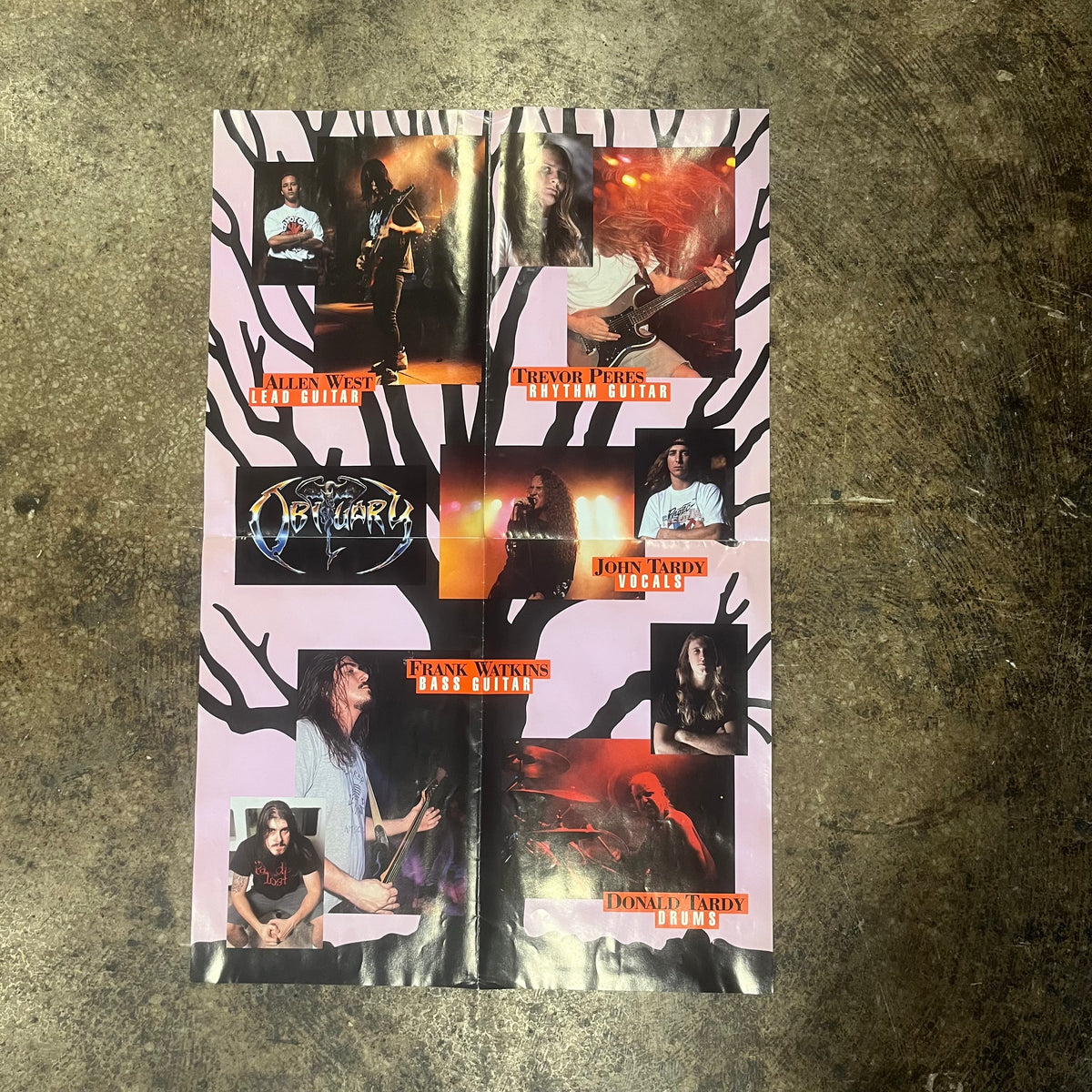 Vintage Obituary '92 World Tour Program/Poster - jointcustodydc