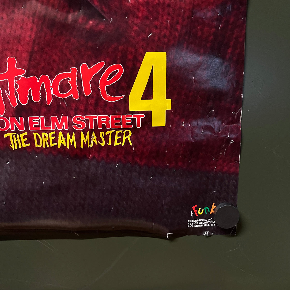 Vintage A Nightmare On Elm Street 4 "The Dream Master" Funky Enterprises Promotional Poster