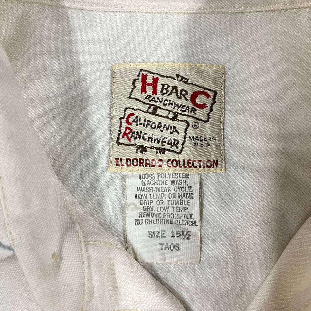 Vintage H Bar C Ranchwear &quot;El Dorado Collection&quot; Fringe Pearl Snap Shirt