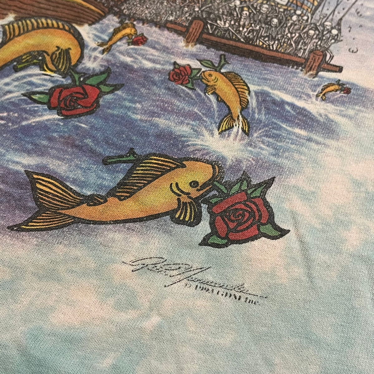 Vintage Grateful Dead "Ship Of Fools" Tie-Dye T-Shirt