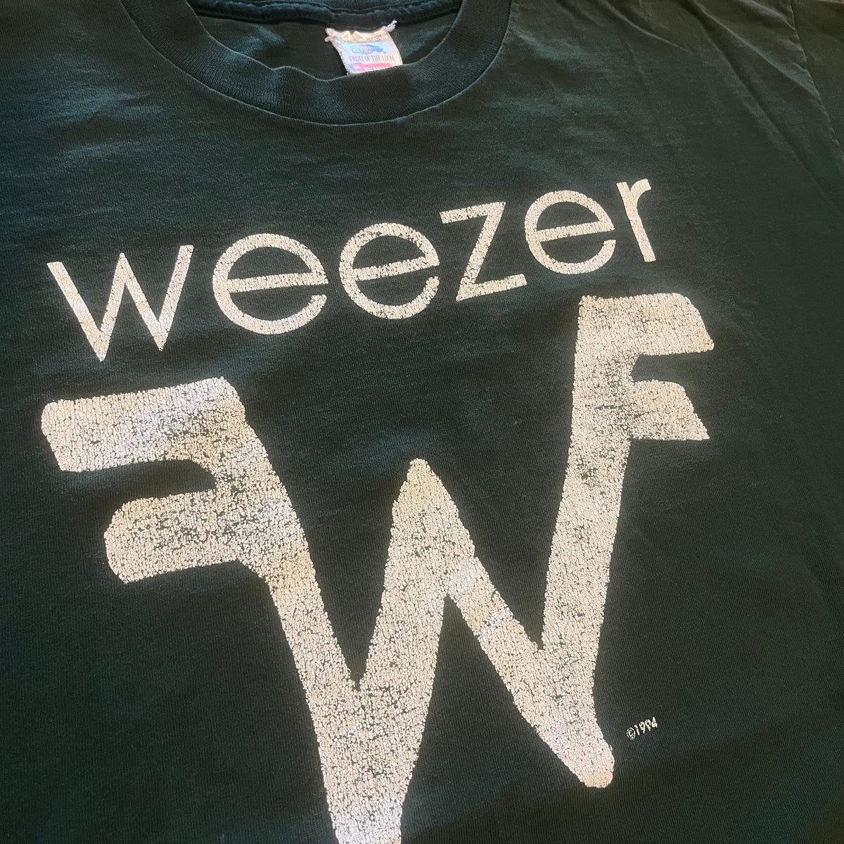 Vintage Weezer &quot;Bokkus Fan Club&quot; &#39;94 Forest Green T-Shirt