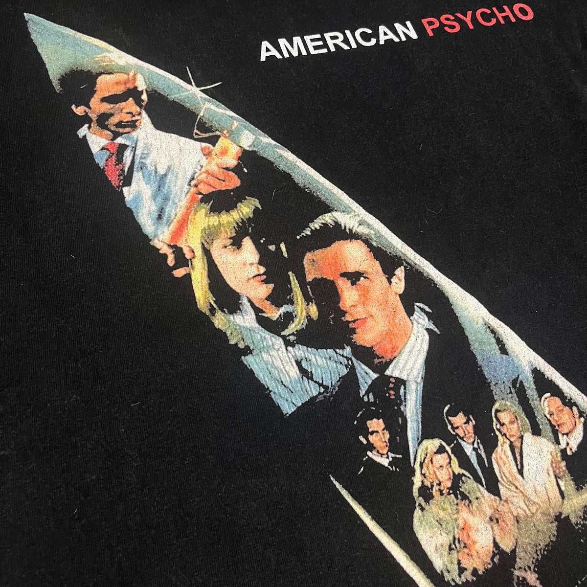 Vintage American Psycho &quot;Knife&quot; Y2K T-Shirt