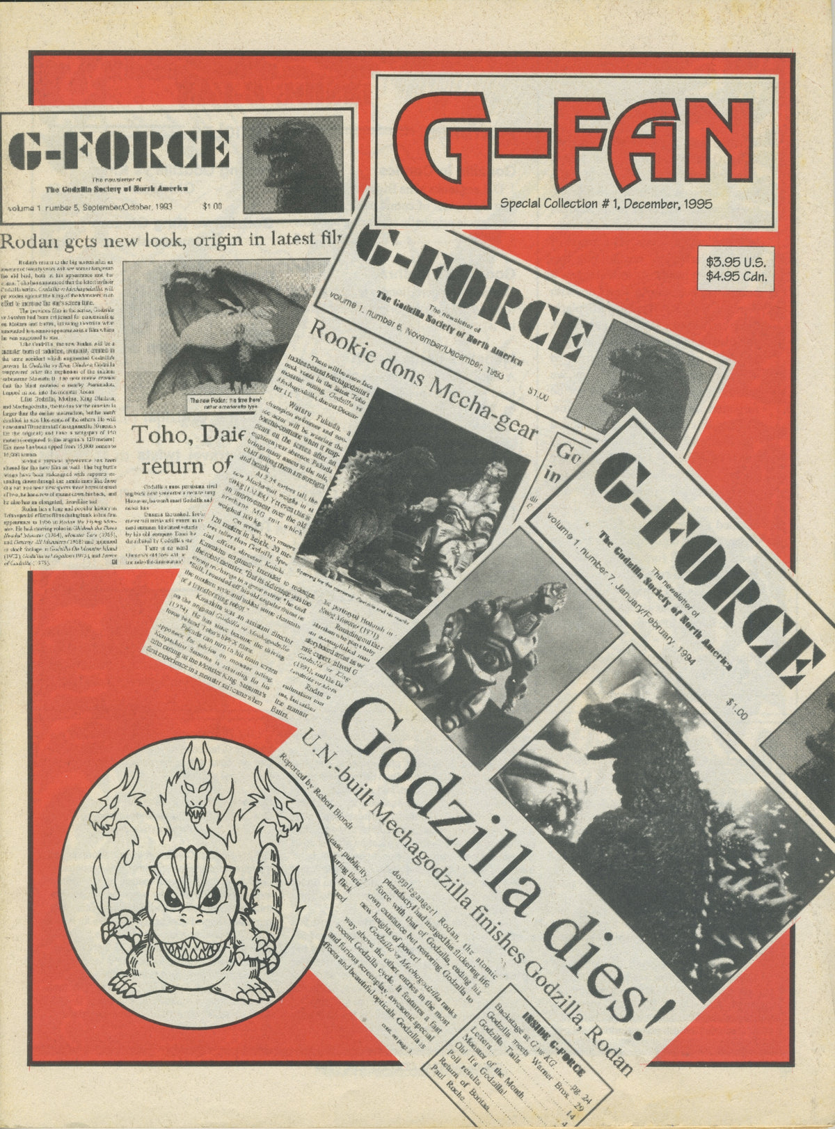 Vintage G-Fan "Godzilla" Fanzine Special Collection #1