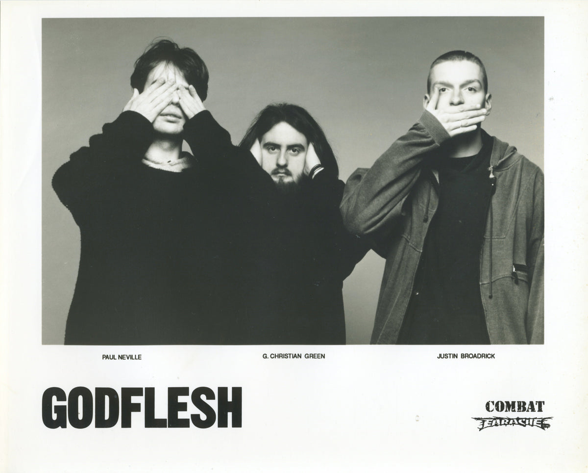 Vintage Godflesh "Combat Earache" Streetcleaner Promo Press Photo