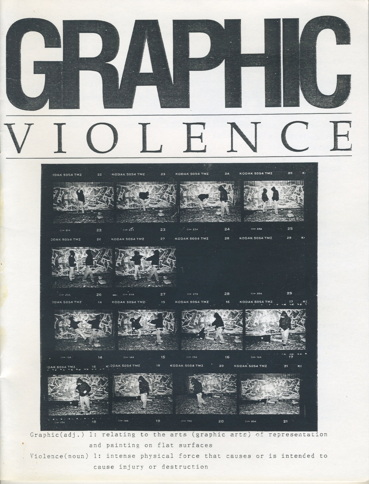 Vintage Graphic Violence &quot;Boston Graffiti&quot; Issue #1 Fanzine