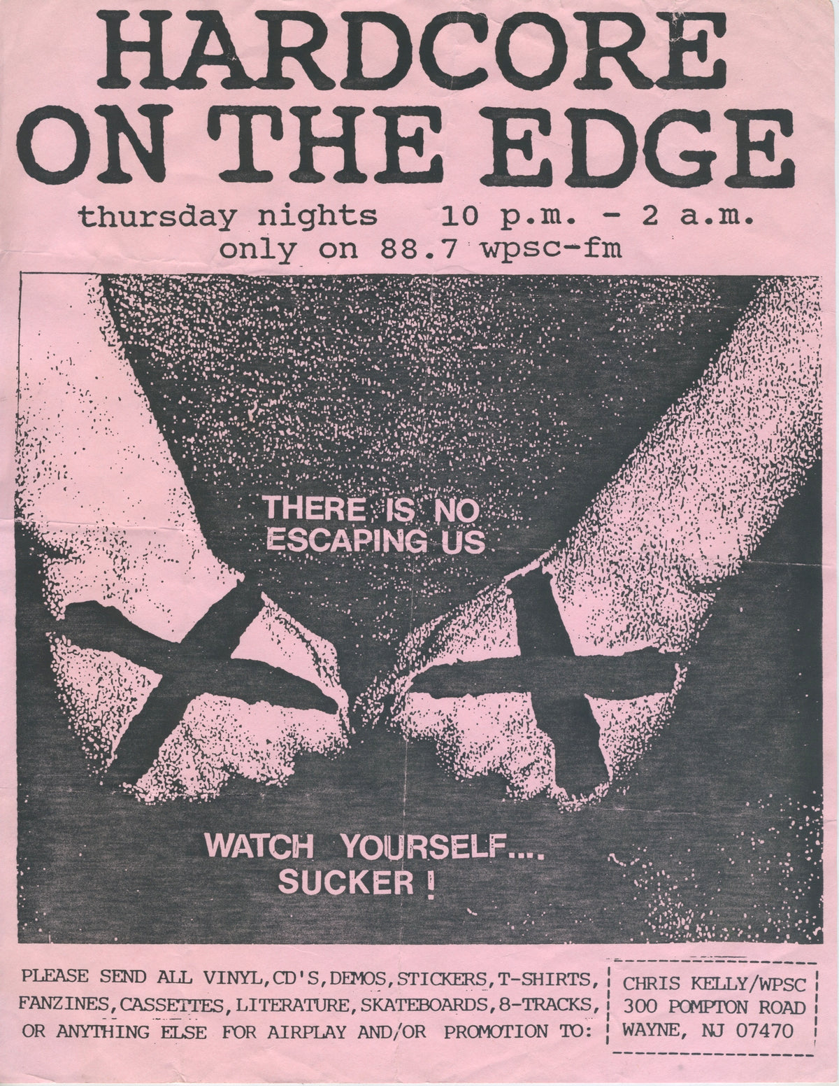 Vintage Hardcore On The Edge "NJHC" Radio Show Flyer - jointcustodydc