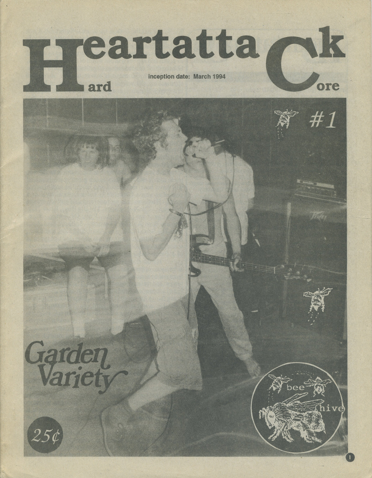 Vintage HeartattaCk Fanzine &quot;Garden Variety&quot; Issue #1