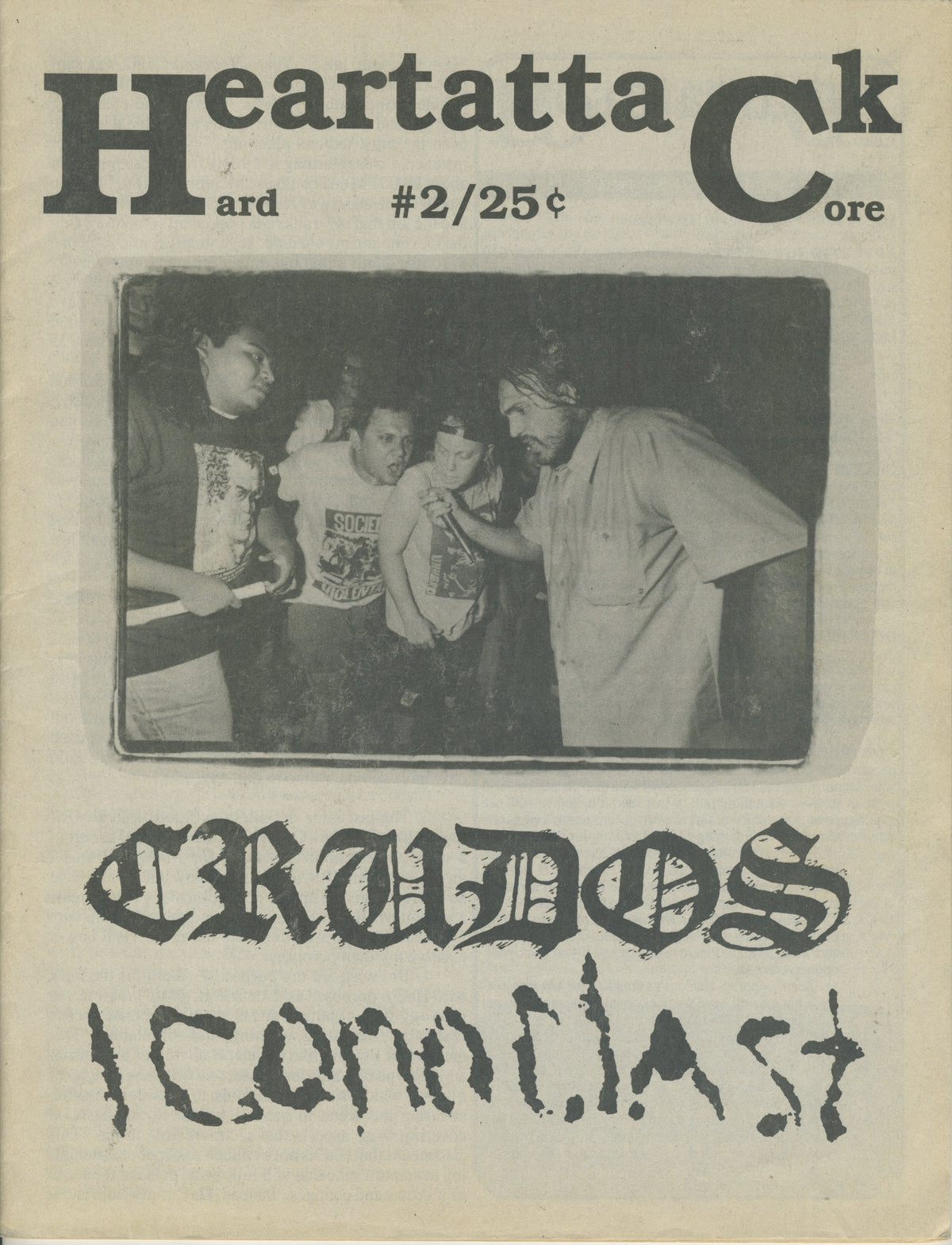 Vintage HeartattaCk Fanzine &quot;Crudos/Iconoclast&quot; Issue #2