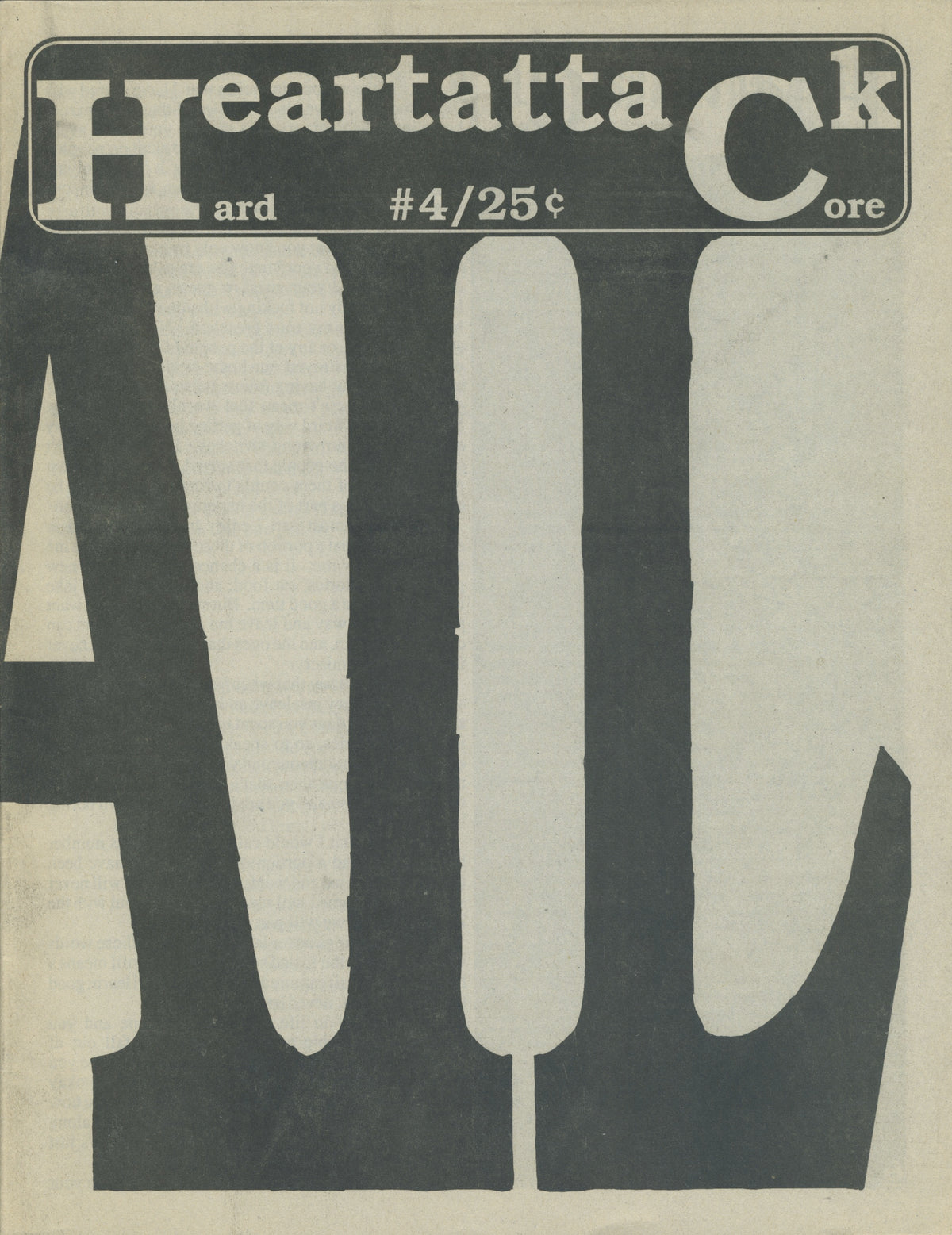 Vintage HeartattaCk Fanzine &quot;Avail&quot; Issue #4
