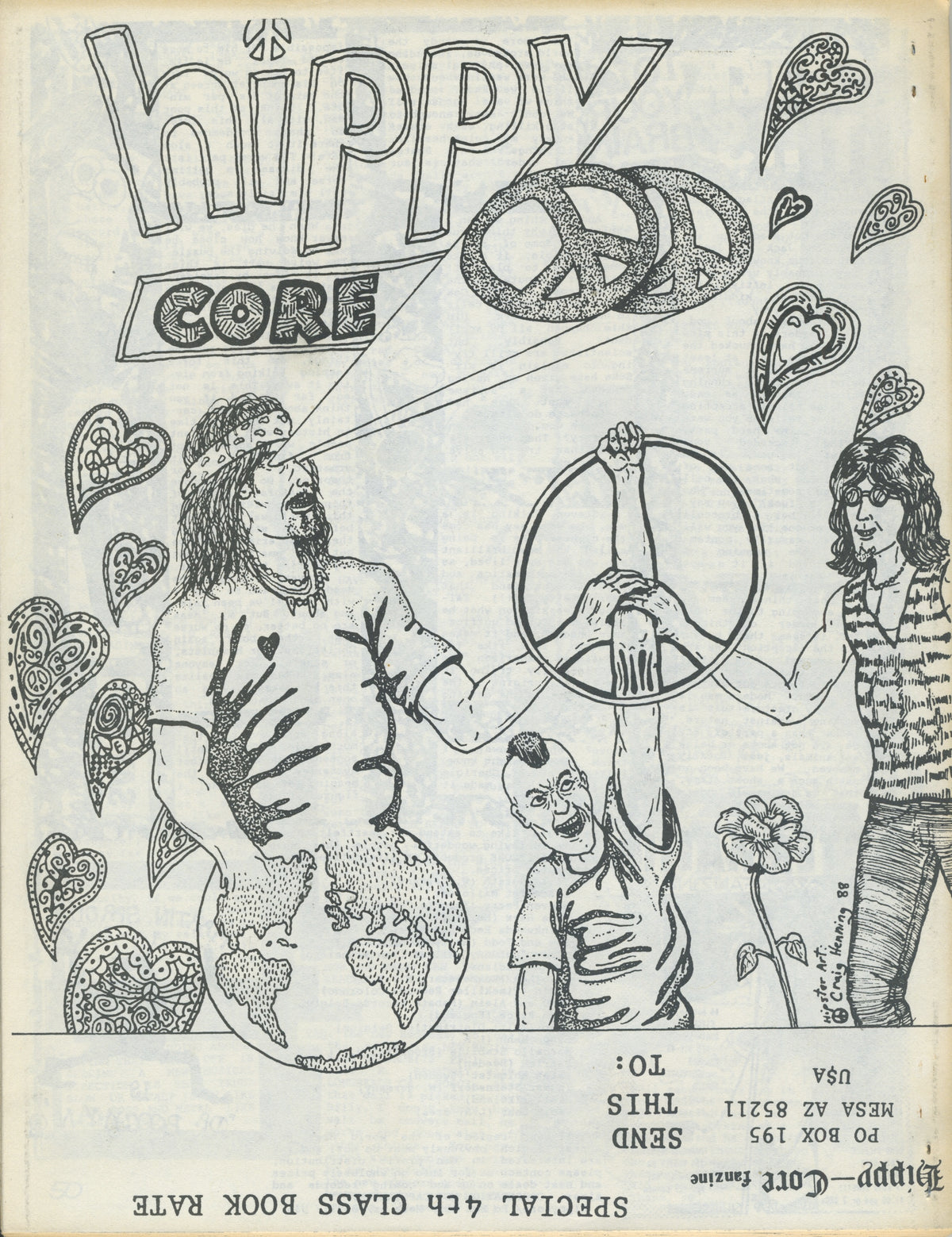 Vintage HIPPYCORE Fanzine &quot;Hardcore&quot; Anniversary Issue #5