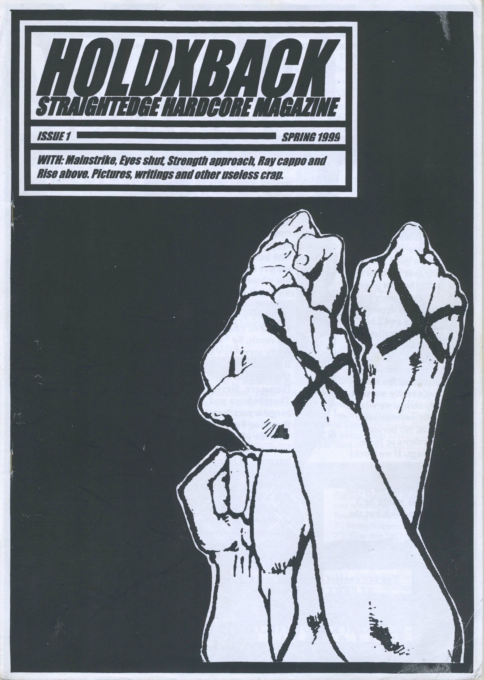 Vintage HOLDXBACK Fanzine 
