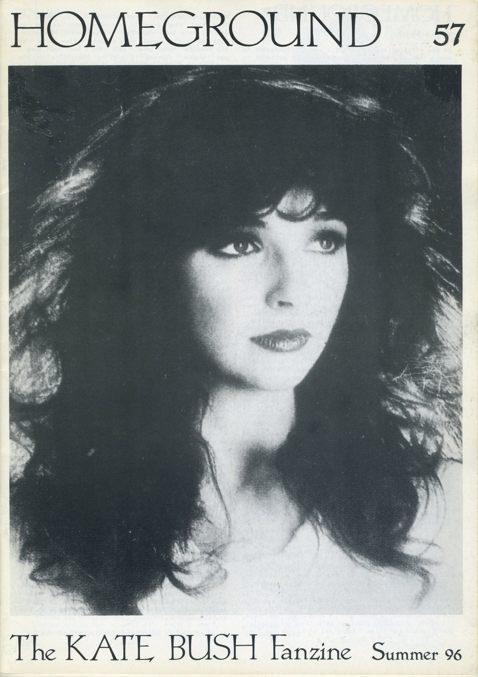 Vintage Homeground "Kate Bush" 1996 Fanzine Issue #57 - jointcustodydc