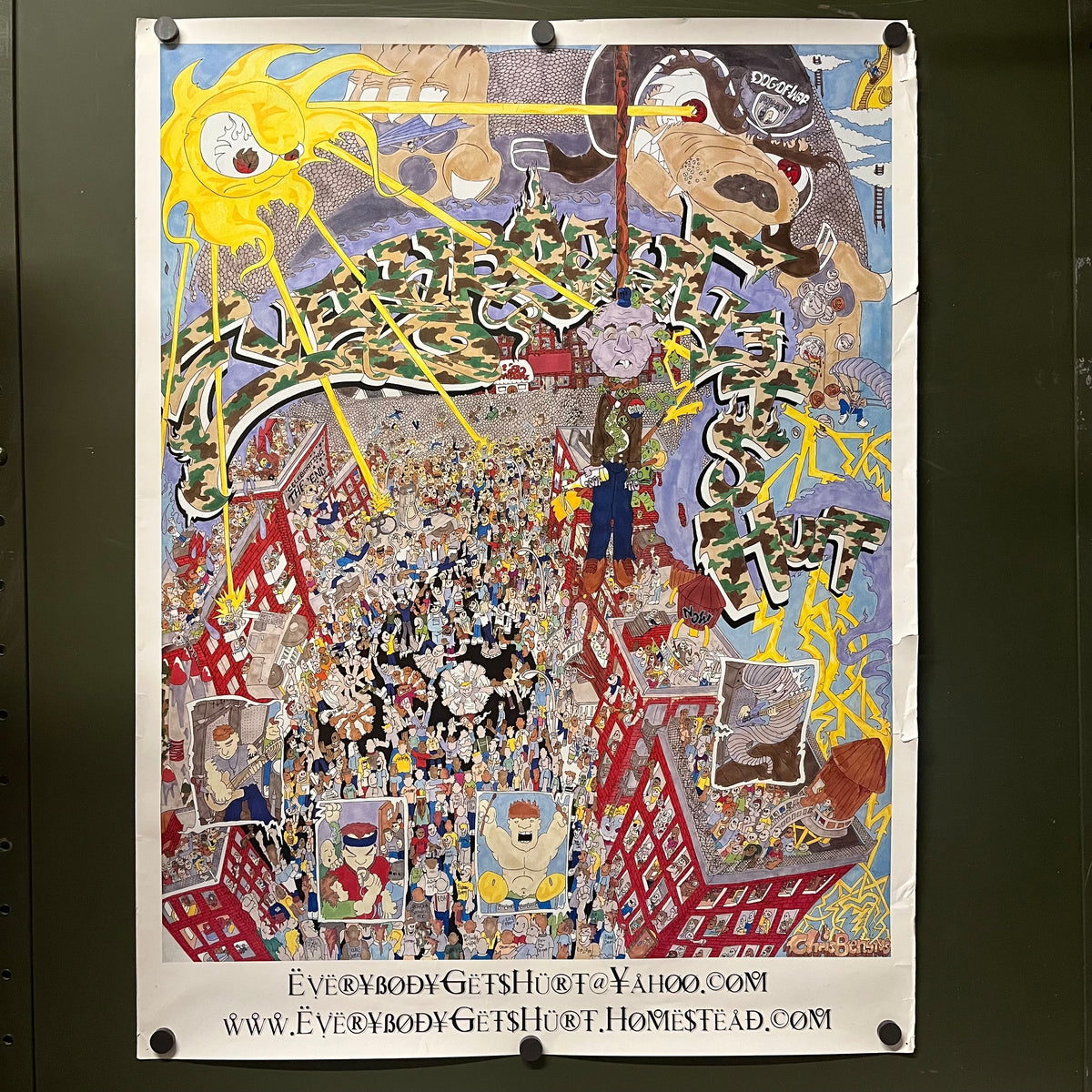 Vintage Everybody Gets Hurt "The End" Hardcore Poster