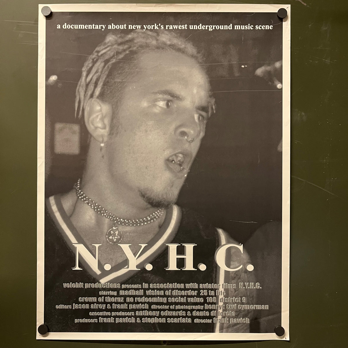 Vintage NYHC Documentary "V.O.D." Promotional Poster