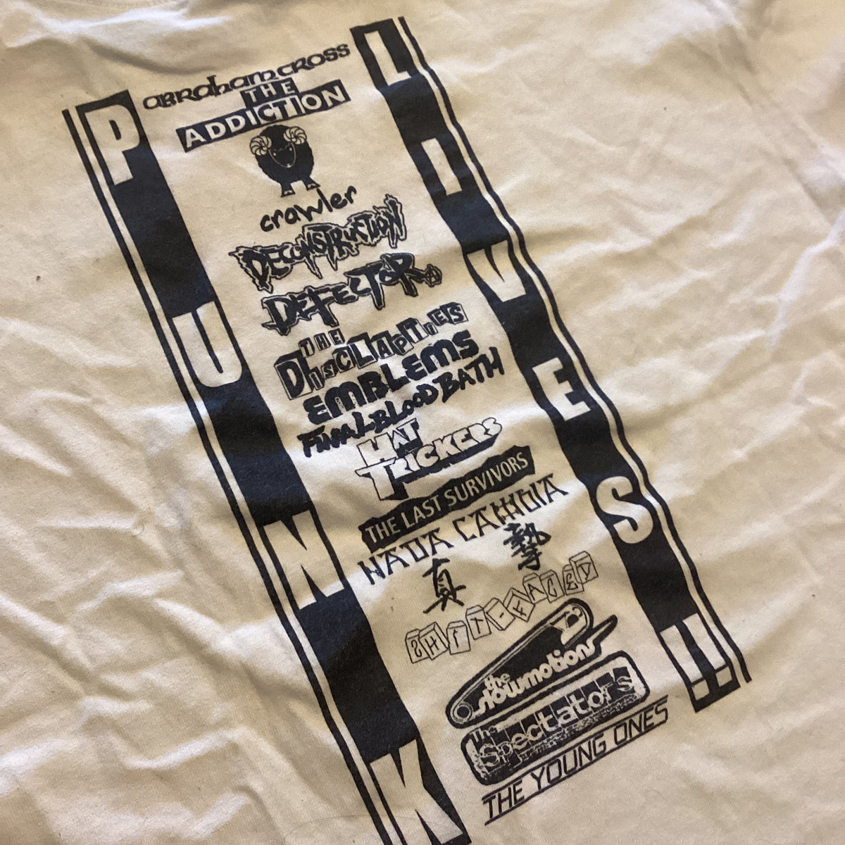 Vintage Punk Lives Fest "Abraham Cross Defector Hat Trickers" '03 T-Shirt