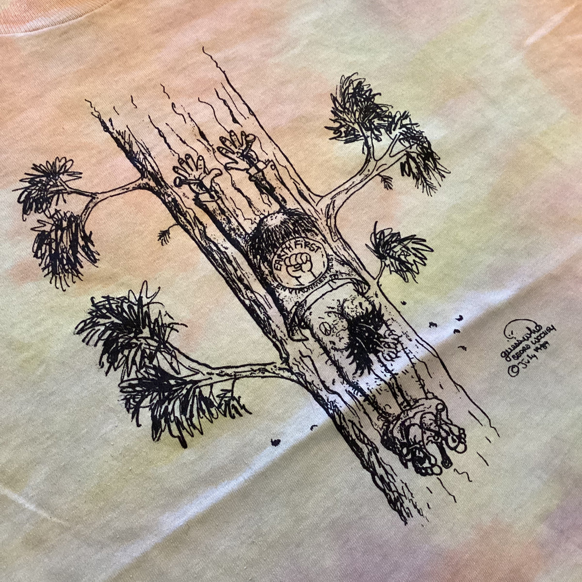 Vintage Anti Hippy “Earth First” Parody T-Shirt