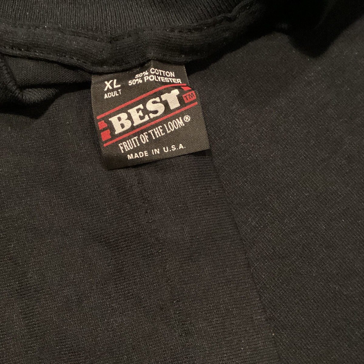 Vintage Fruit Of The Loom Best Deadstock Black T-Shirt