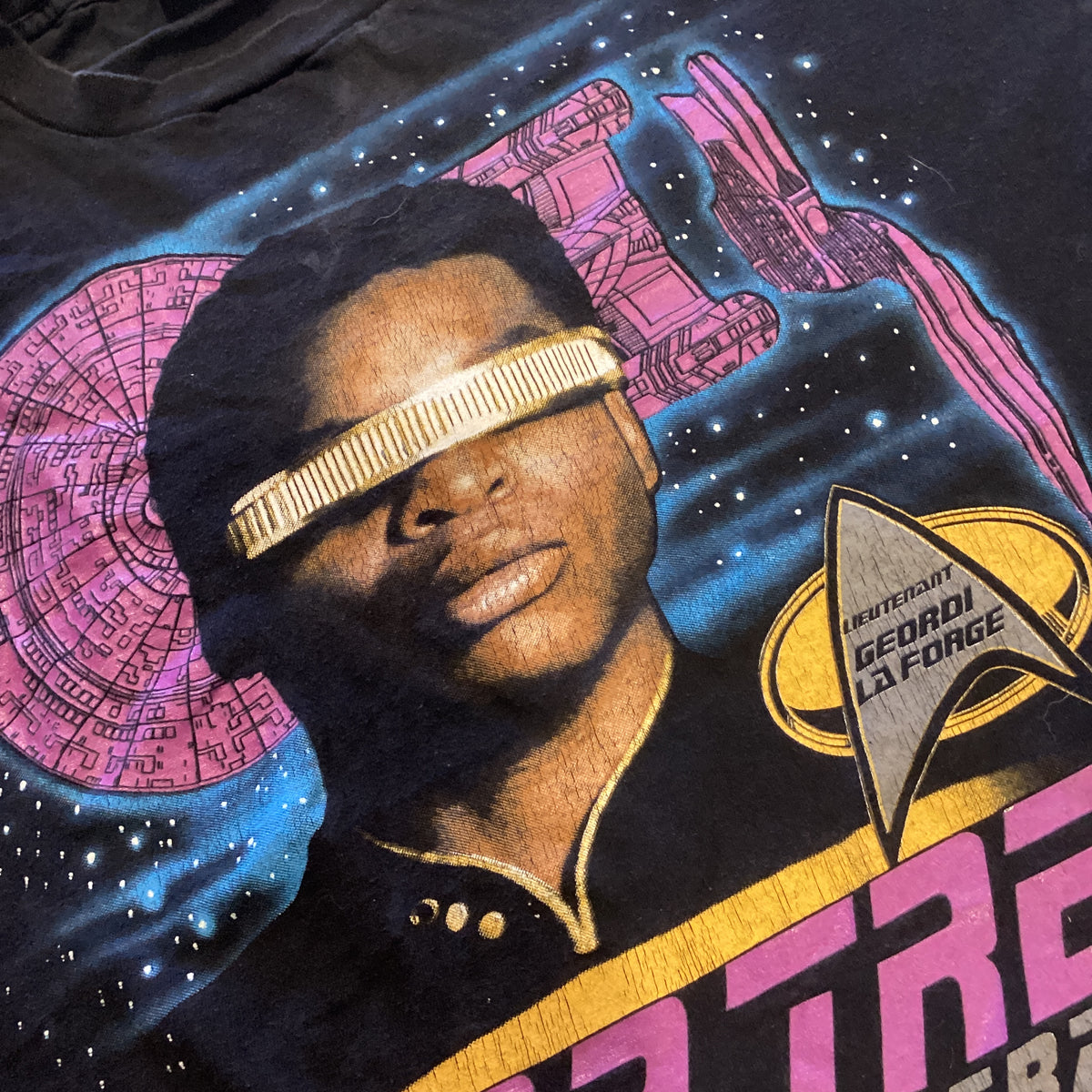 Vintage Star Trek The Next Generation "Lieutenant Geordi La Forge" T-Shirt - jointcustodydc