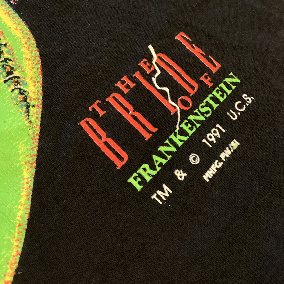 Vintage The Bride Of Frankenstein '91 T-Shirt