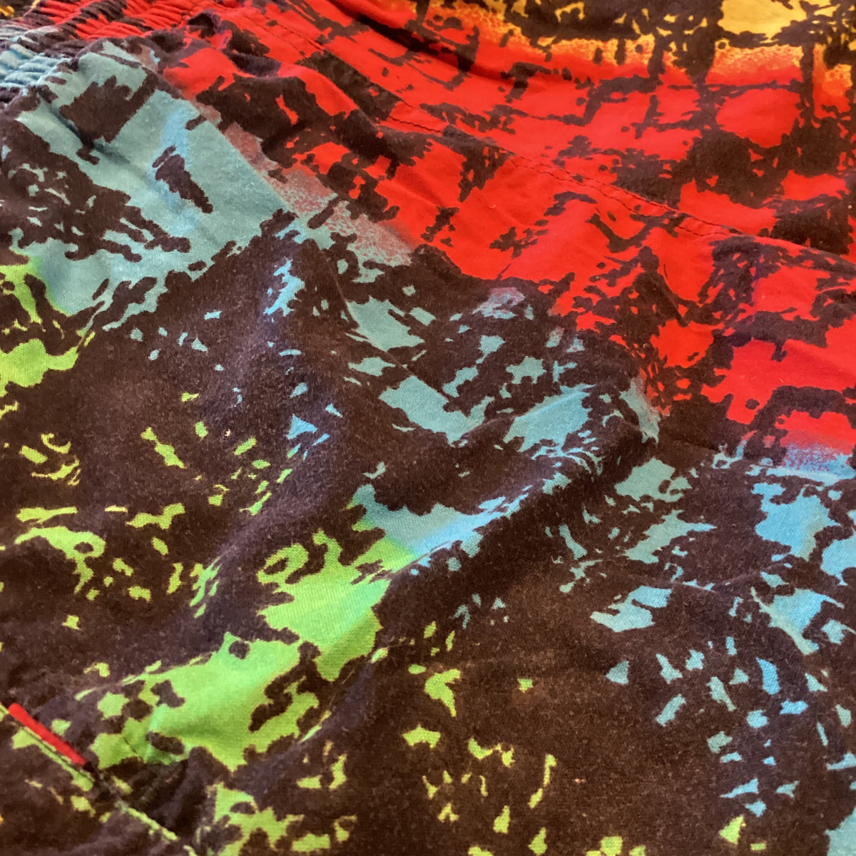 Vintage Even Keel Multi-Color "Surf" '80s Swimming Trunks