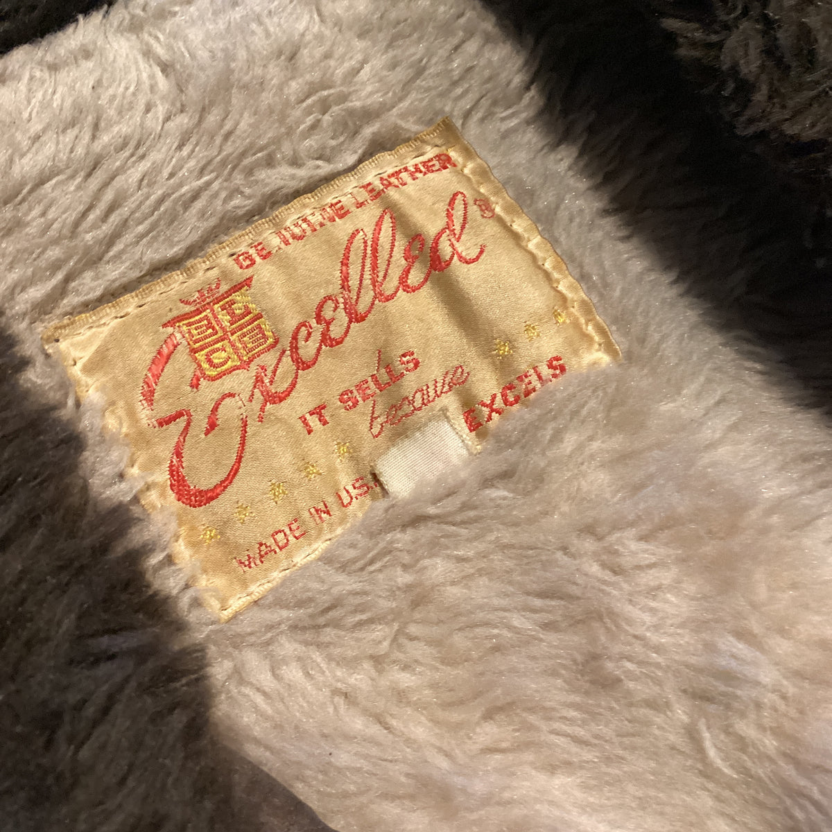 Vintage Excelled "Brown" Shearling Leather Aviator Jacket - jointcustodydc