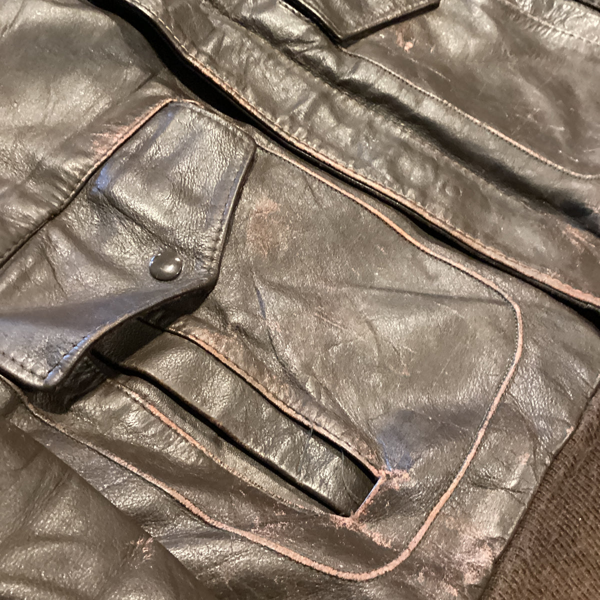 Vintage Excelled "Brown" Shearling Leather Aviator Jacket - jointcustodydc