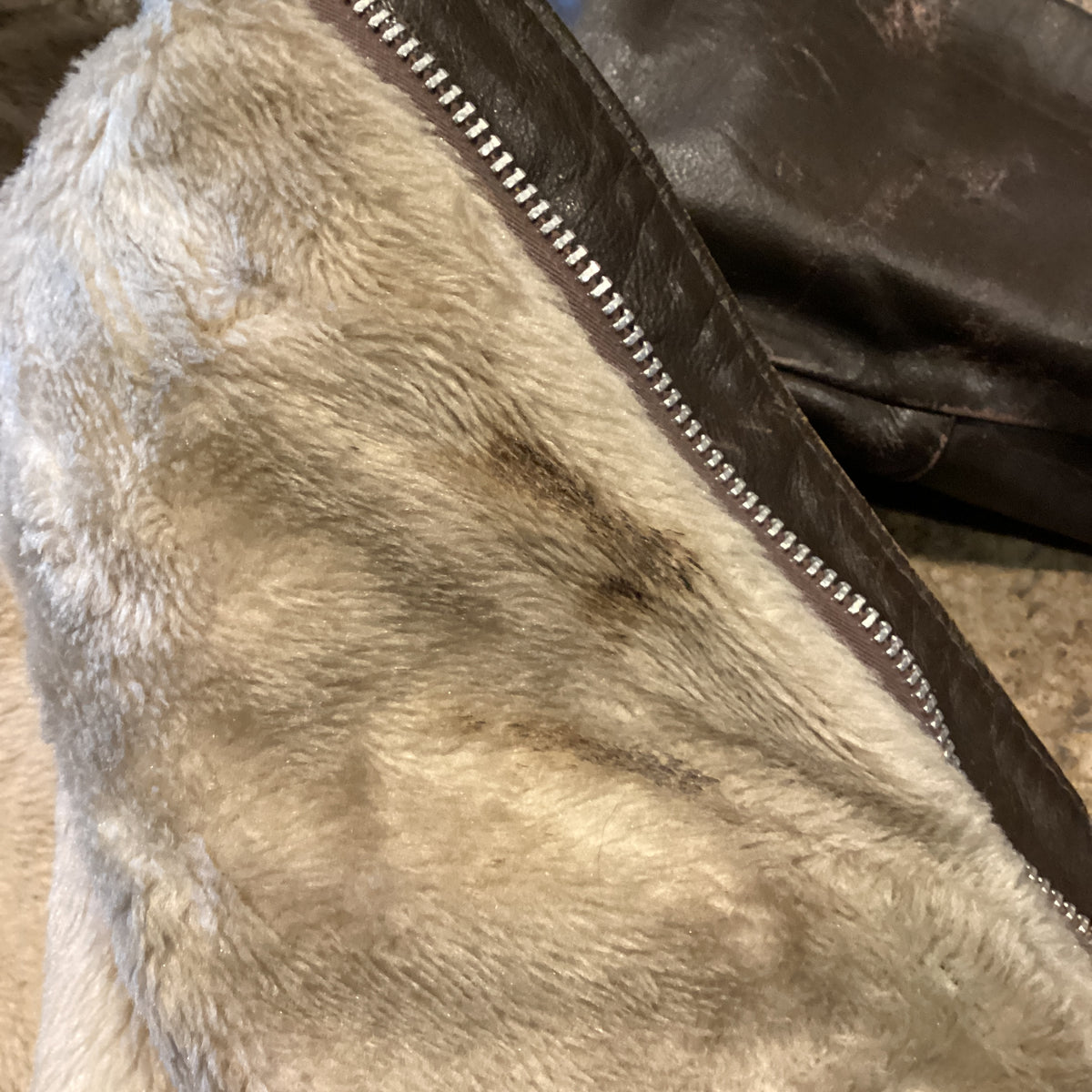 Vintage Excelled "Brown" Shearling Leather Aviator Jacket - jointcustodydc