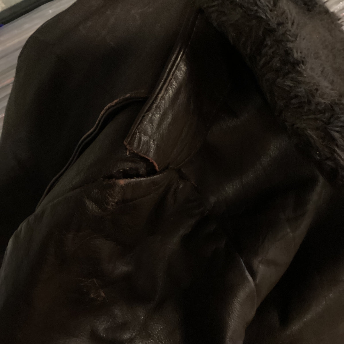 Vintage Excelled "Brown" Shearling Leather Aviator Jacket - jointcustodydc