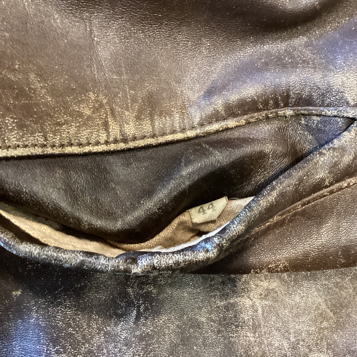 Vintage Front Quarters "Genuine Horsehide" Prentice Zipper Made in U.S.A. Leather Motorcycle Jacket - jointcustodydc